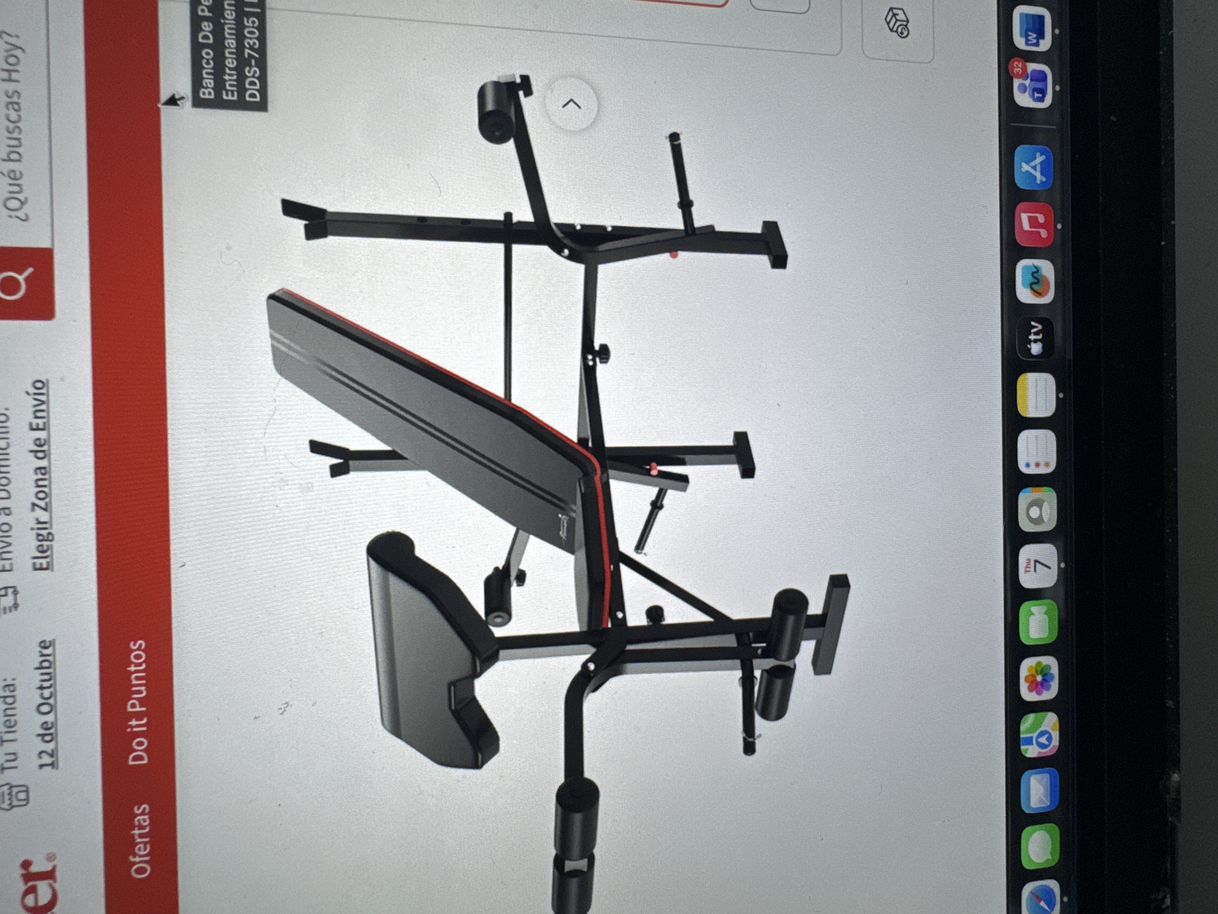 Banco de Pesas Multifunction con Rack y Accesorios